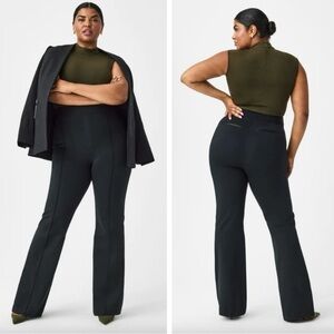 Spanx The Perfect Pant Hi-Rise Flare in Classic Black size large tall